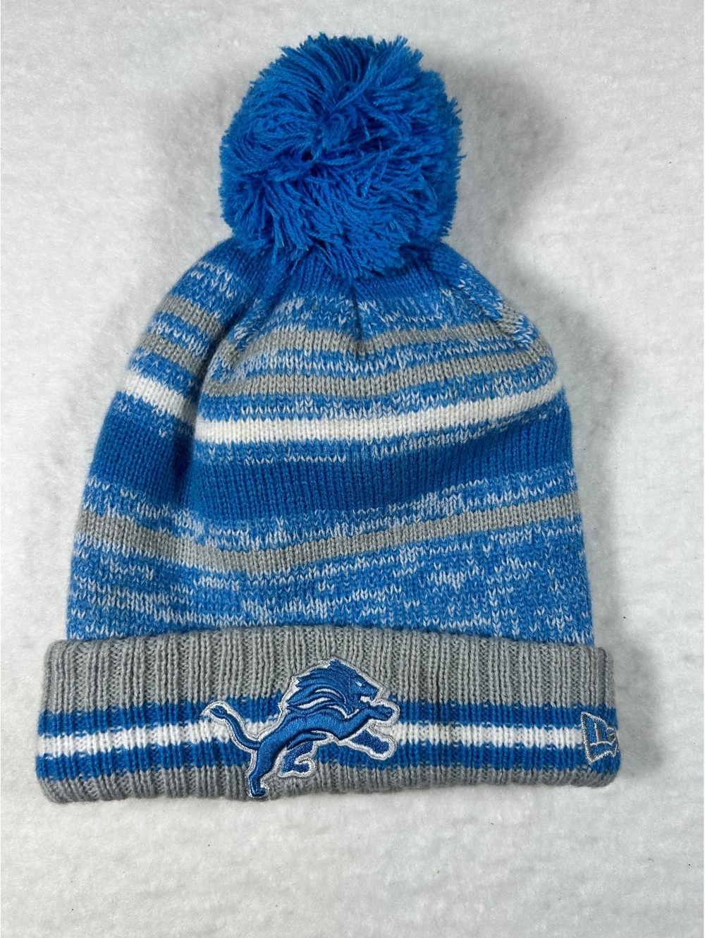 New Era Detroit Lions NFL Knit Pom Beanie Hat